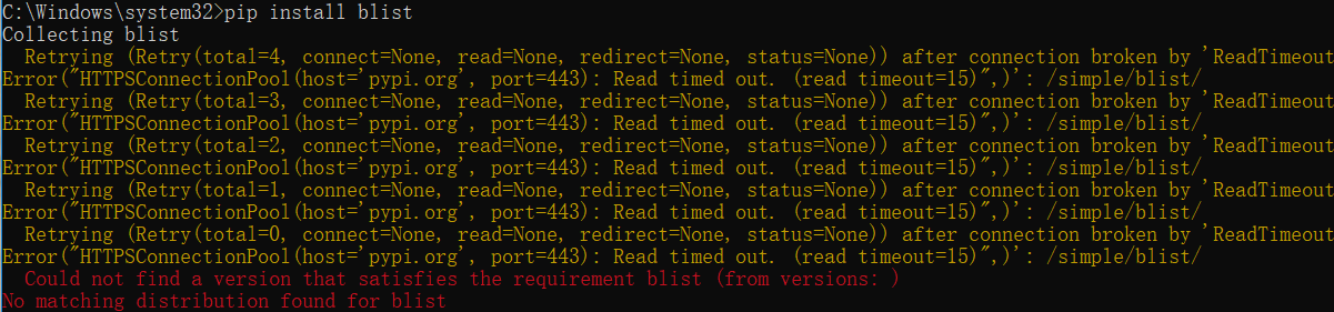 python中不能连接超时的问题及解决方法