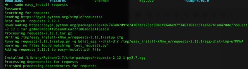 mac 安装python网络请求包requests方法