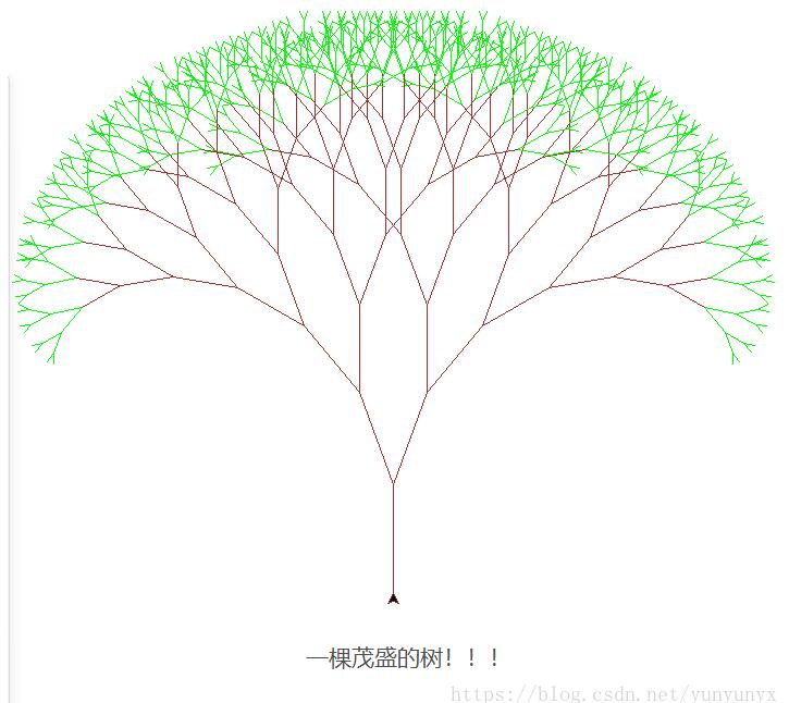 python使用turtle绘制分形树