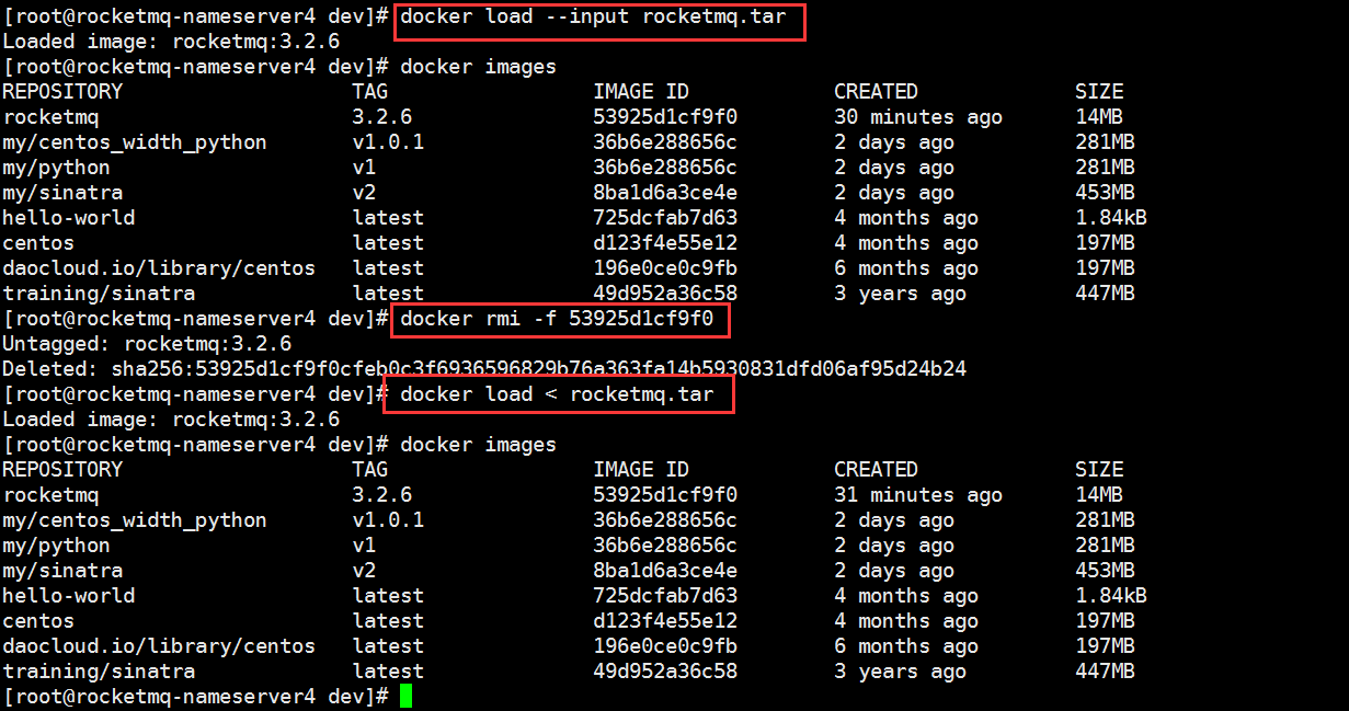 Docker 本地导入镜像/保存镜像/载入镜像/删除镜像的方法