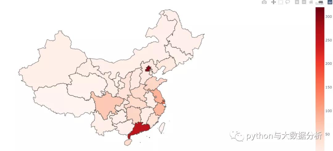 关于Python可视化Dash工具—散点地图、热力地图、线形地图