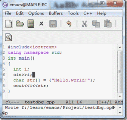 如何利用Emacs来调试C++程序