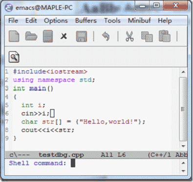 如何利用Emacs来调试C++程序