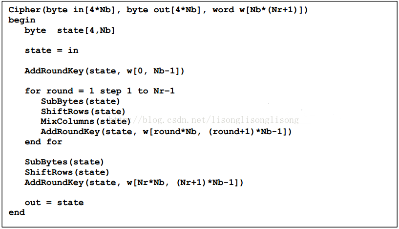 C++中四种加密算法之AES源代码