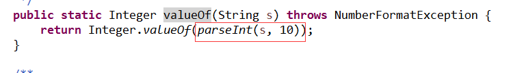 Java中Integer.valueOf,parsetInt() String.valueOf的区别和结果代码解析