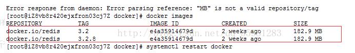 在docker下删除两个id相同的镜像的操作