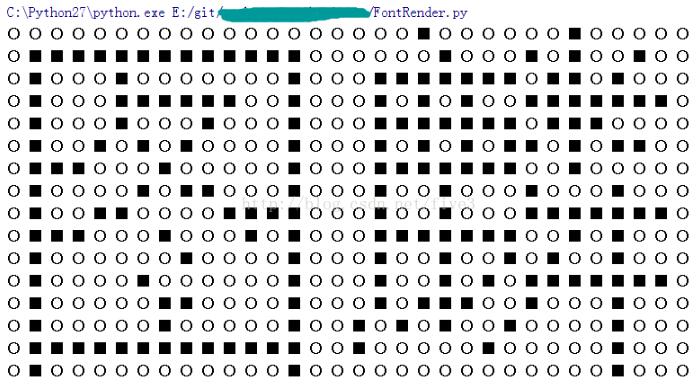 Python实现点阵字体读取与转换的方法