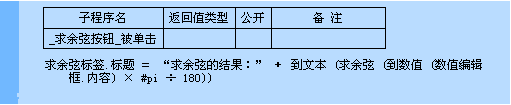 易语言求余弦命令使用讲解