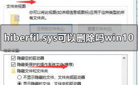 hiberfil.sys可以删除吗？win10系统中hiberfil.sys文件删除方法