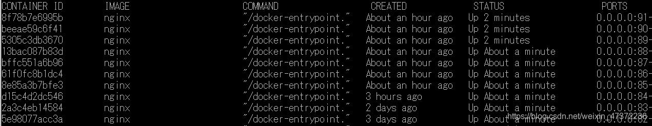 docker批量启动关闭所有容器的操作