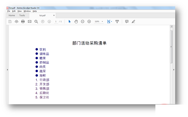 Java设置PDF有序和无序列表的知识点总结