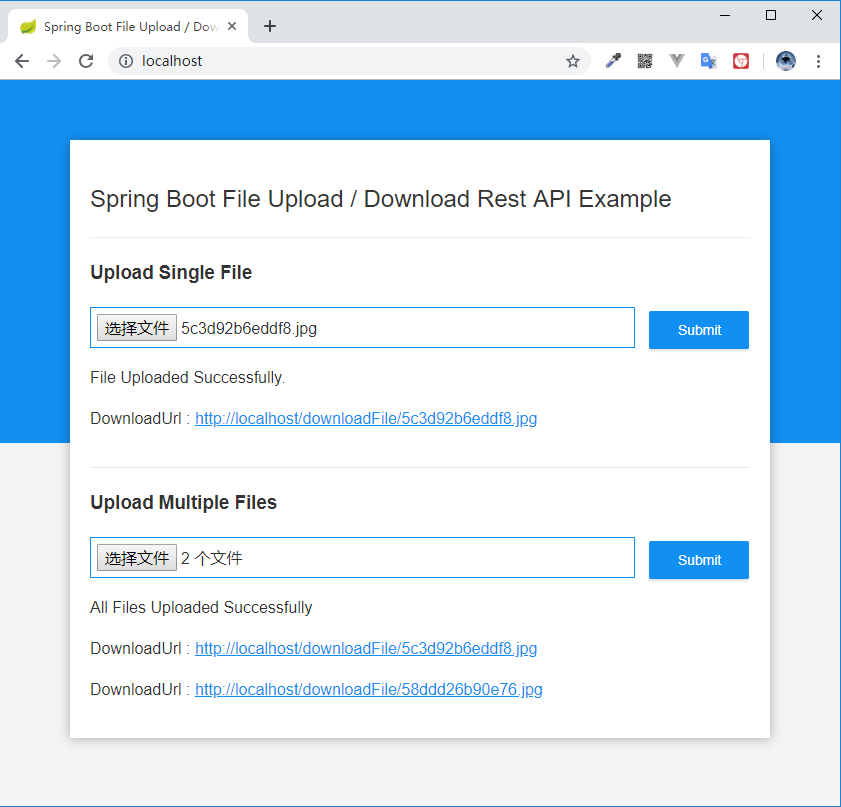 Spring Boot 文件上传与下载的示例代码