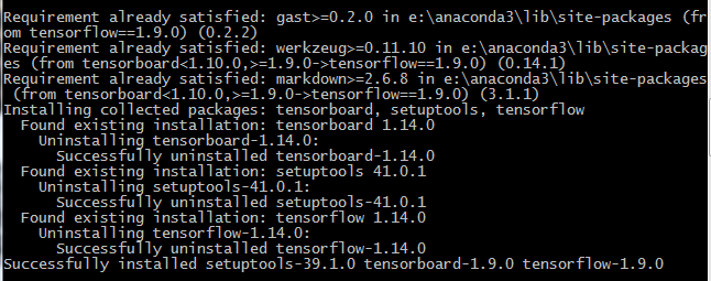 windows安装TensorFlow和Keras遇到的问题及其解决方法