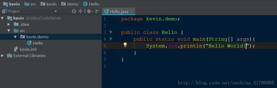 IntelliJ IDEA创建普通的Java 项目及创建 Java 文件并运行的教程