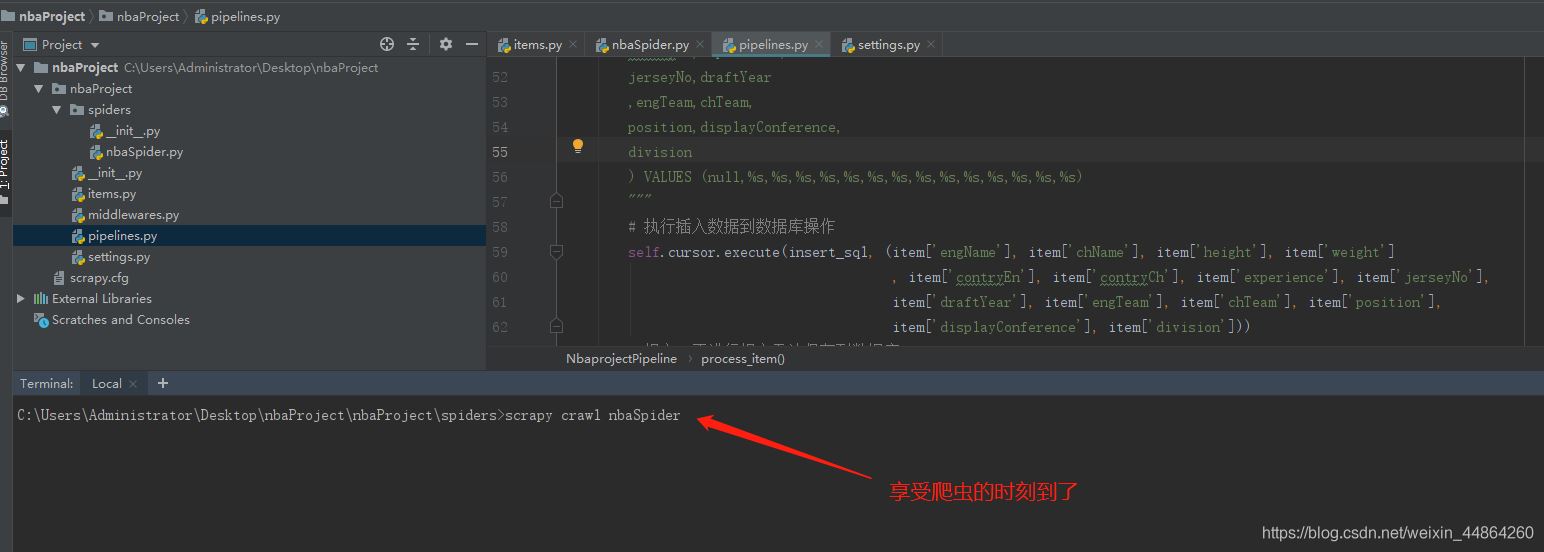 详解Python之Scrapy爬虫教程NBA球员数据存放到Mysql数据库