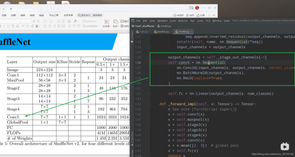 Python深度学习之使用Pytorch搭建ShuffleNetv2