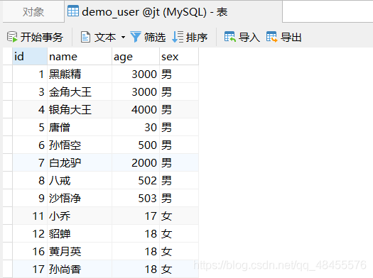 SpringBoot+VUE实现数据表格的实战