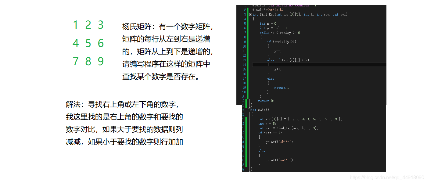 C语言中杨氏矩阵与杨辉三角的实现方法