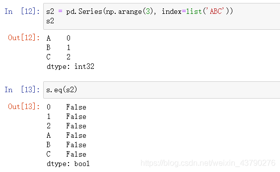 Python数据分析之pandas比较操作