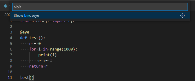 python调试工具Birdseye的使用教程