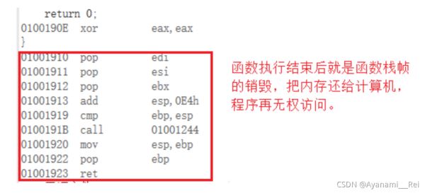 C语言函数栈帧解析