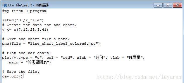 R语言开发之输出折线图的操作