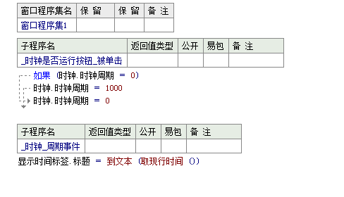 易语言设置时钟周期与周期事件实现运行或停止时钟的方法