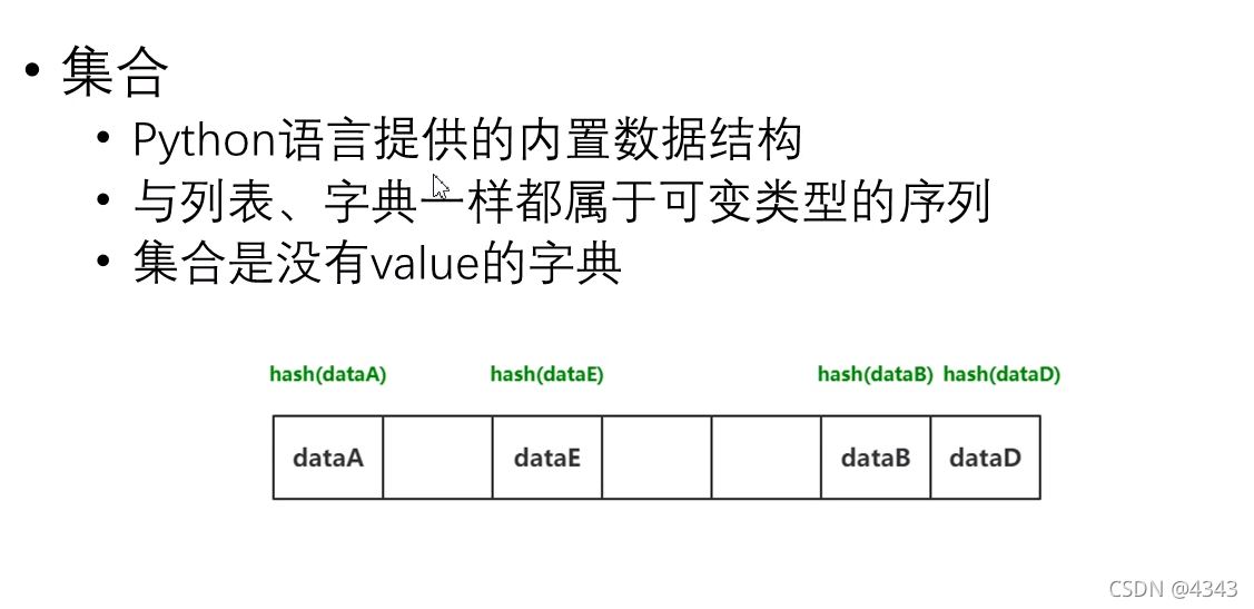 Python四大金刚之集合详解