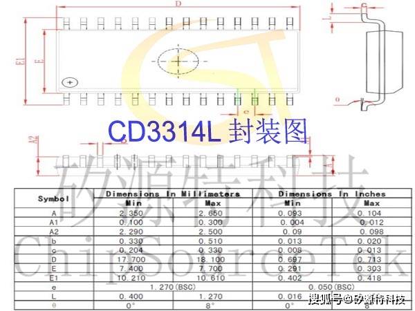 矽源特CD3314L是音量音调低音、高音平衡度左右和响度前后控制的音频处理电路