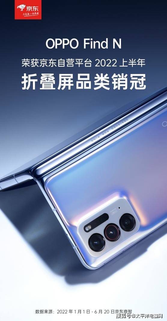 业内独一档的折叠形态，OPPO Find N荣获上半年折叠屏品类销冠