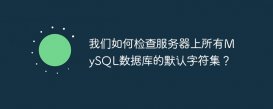 我们如何检查服务器上所有MySQL数据库的默认字符集？