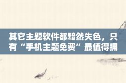 其它主题软件都黯然失色，只有“手机主题免费”最值得拥有