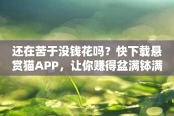 还在苦于没钱花吗？快下载悬赏猫APP，让你赚得盆满钵满