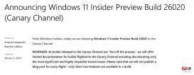 微软 Windows 11 Canary 预览版 Build 26020 发布：扩展语音访问功能、淘汰“写字板”“人脉”应用等