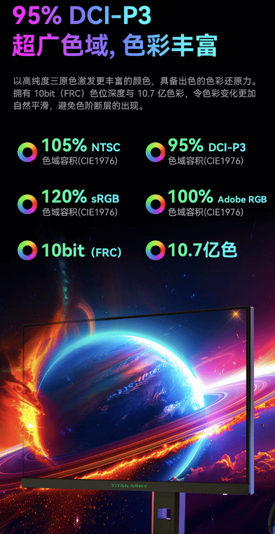 2K 180Hz Fast IPS：泰坦军团新27英寸显示器首发999元