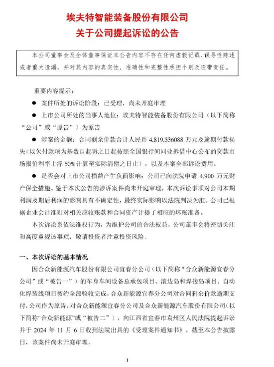 4800多万逾期未支付！哪吒汽车母公司被起诉