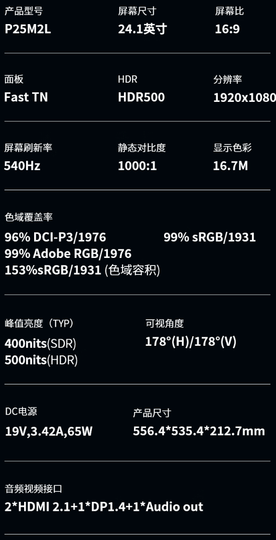 售价5499元！泰坦军团推出540hz显示器 专攻电竞